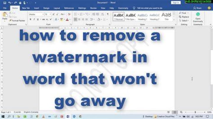 How to remove draft watermark